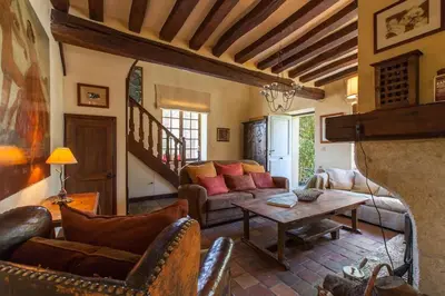 Coin salon dans l'établissement Le Cottage, Maison paysanne au cœur du Vexin