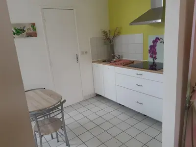 Cuisine ou kitchenette dans l'établissement Chez Virginie
