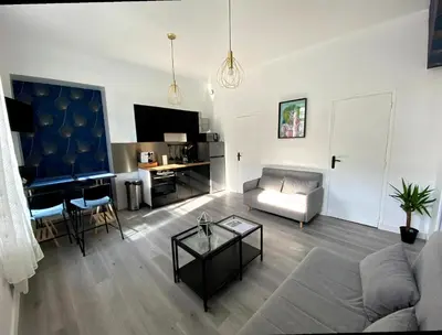 Coin salon dans l'établissement Appartement Centre ville Louviers