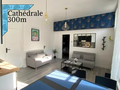 Coin salon dans l'établissement Appartement Centre ville Louviers