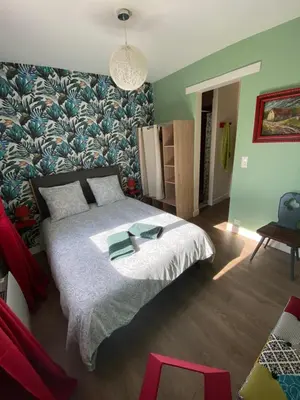 Un ou plusieurs lits dans un hébergement de l'établissement Gîte proche de Dieppe et bord de mer