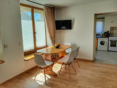 Cuisine ou kitchenette dans l'établissement Ferme de Beaulieu, appartement avec jardin privatif