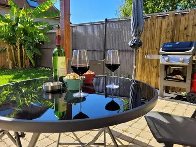 Jardin de l'établissement Ferme de Beaulieu, appartement avec jardin privatif