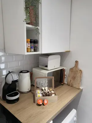 Cuisine ou kitchenette dans l'établissement Appart' Terracotta - Champs Élysées 20 mn - NETFLIX