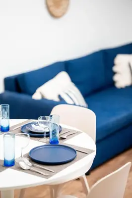 Coin salon dans l'établissement L'Air Marin - appartement 5mn à pied port Tréport