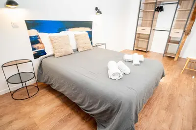 Un ou plusieurs lits dans un hébergement de l'établissement L'Air Marin - appartement 5mn à pied port Tréport