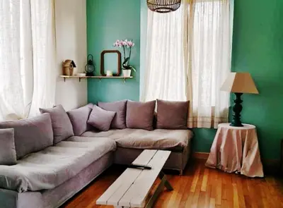 Coin salon dans l'établissement Gite mes pt'tis lits maison chaleureuse 4 chambres