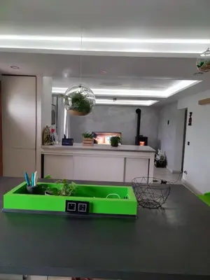 Cuisine ou kitchenette dans l'établissement Agréable chambre double avec salle d'eau privative