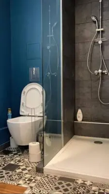 Salle de bains dans l'établissement Les bords de Seine