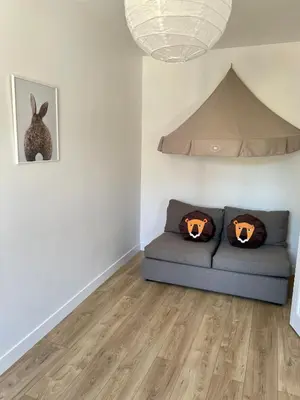 Coin salon dans l'établissement Villa La Mer - 600m de la plage Mesnil Val