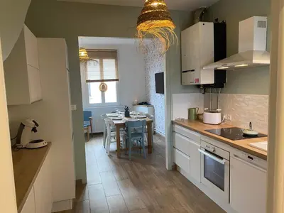 Cuisine ou kitchenette dans l'établissement Gaston