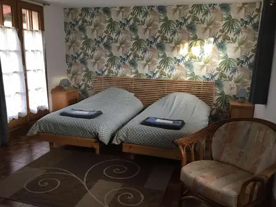 Un ou plusieurs lits dans un hébergement de l'établissement Le petit gîte de la Varenne