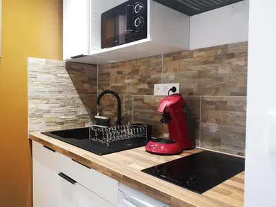 Cuisine ou kitchenette dans l'établissement STUDIO HYPER CENTRE SAFARI TOUT ÉQUIPÉ WIFI NETFLIX 2PERS