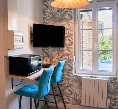 Télévision ou salle de divertissement dans l'établissement Le Studio Welfare