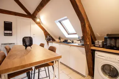 Cuisine ou kitchenette dans l'établissement Appt cosy coeur historique+park, 5mn gare Vernon