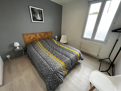 Un ou plusieurs lits dans un hébergement de l'établissement Location proche Ault,Cayeux-sur-Mer,Le Tréport