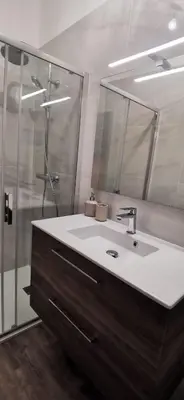 Salle de bains dans l'établissement Au Bord de l'Oise