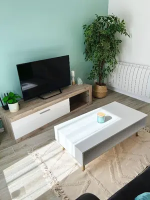 Télévision ou salle de divertissement dans l'établissement Charmante Maisonnette au calme / Jardin privatif