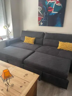 Coin salon dans l'établissement Agréable maison de ville à Pacy sur eure