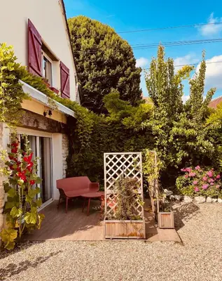 Jardin de l'établissement Maison La Plage proche Giverny
