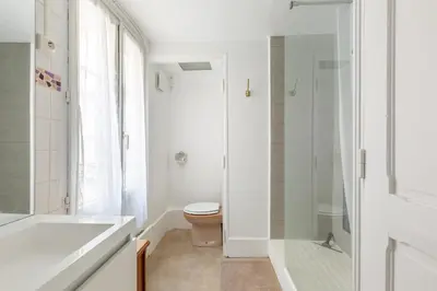 Salle de bains dans l'établissement Amandus