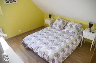 Un ou plusieurs lits dans un hébergement de l'établissement Gîte de la Pâture