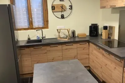 Cuisine ou kitchenette dans l'établissement Au nid d'amour