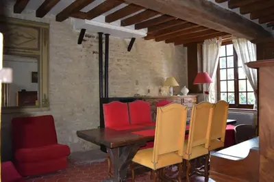 Coin salon dans l'établissement gite d'Albertine