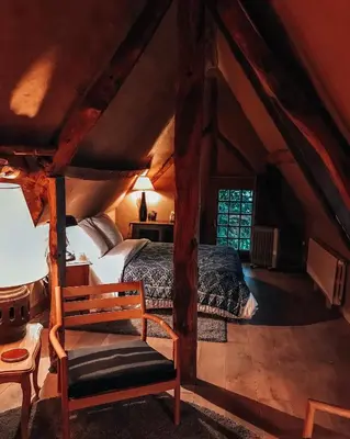 Un ou plusieurs lits dans un hébergement de l'établissement Cottage les forières