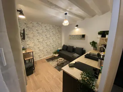 Coin salon dans l'établissement Studio entièrement refait a neuf - 170
