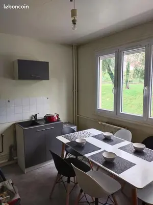 Cuisine ou kitchenette dans l'établissement Appartement à 15mn du centre ville de Rouen