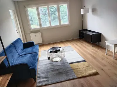 Coin salon dans l'établissement Appartement à 15mn du centre ville de Rouen