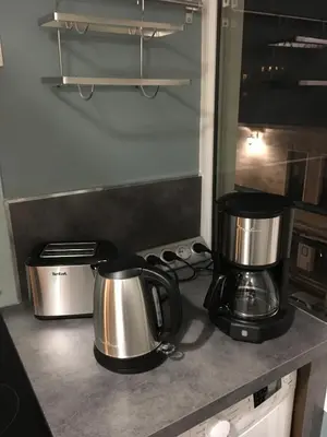 Cuisine ou kitchenette dans l'établissement La cathédrale - Vue sur Seine