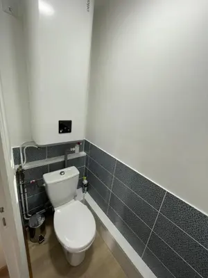 Salle de bains dans l'établissement Gîte Au bord du Halage
