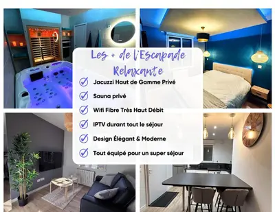 Plan de l'établissement Escapade Relaxante - Spa - Jacuzzi - Sauna - Privés