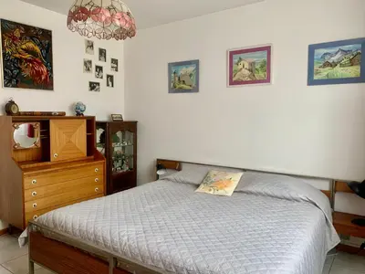 Un ou plusieurs lits dans un hébergement de l'établissement Maison familiale avec jardin proche Rouen centre