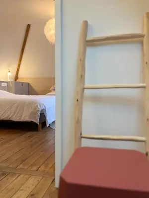 Un ou plusieurs lits dans un hébergement de l'établissement Les clés d'à côté - maison d'hôtes de charme près de Rouen