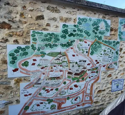 Plan de l'établissement Maison lumineuse dans un cadre verdoyant