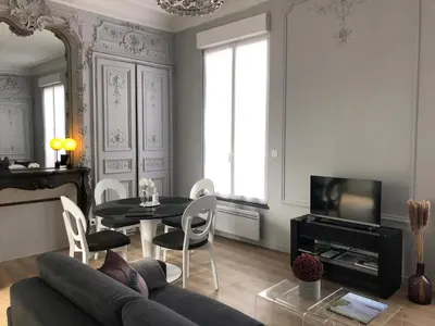 Coin salon dans l'établissement Maison Gabriel Appartement PLUME