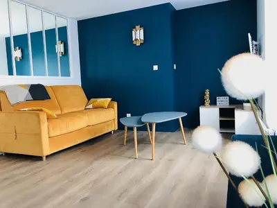 Coin salon dans l'établissement Maison Gabriel Appartement BULLE