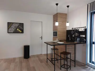 Cuisine ou kitchenette dans l'établissement Urbs Amiens Sud