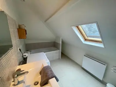 Salle de bains dans l'établissement Maison hyper centre avec parking 7 mn à pied de la gare de Rouen