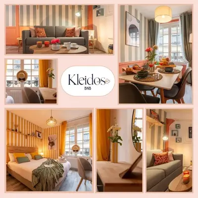 Coin salon dans l'établissement Olympe by Kleidos, Appartement 4P, rue calme, Centre Historique, Proche Gare