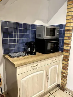 Cuisine ou kitchenette dans l'établissement Ma piote cabine (maison)