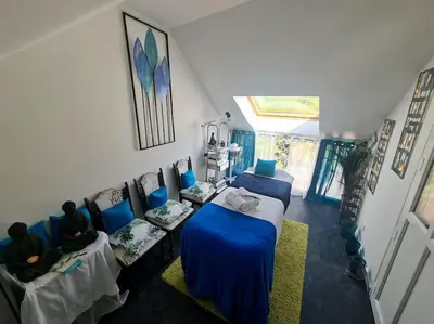 Un ou plusieurs lits dans un hébergement de l'établissement Maison Cosy en Pleine Nature