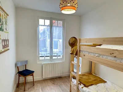 Un ou plusieurs lits dans un hébergement de l'établissement La Cabane de Bonsecours