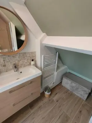 Salle de bains dans l'établissement La Closerie de Thimécourt
