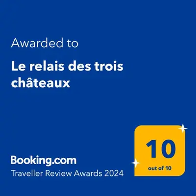 Certificat, récompense, panneau ou autre document affiché dans l'établissement Le relais des trois châteaux