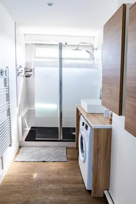 Cuisine ou kitchenette dans l'établissement Oasis urbaine - proche centre-ville - garage