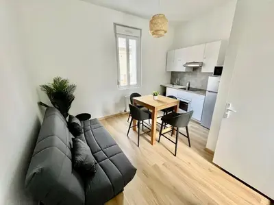 Cuisine ou kitchenette dans l'établissement L évasion
